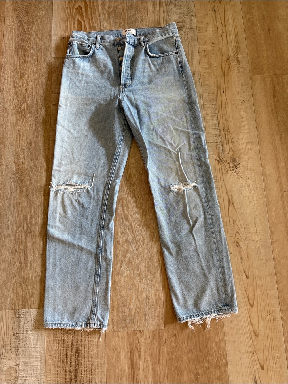 Agolde Light Blue Distressed 90s Jeans Size 28
